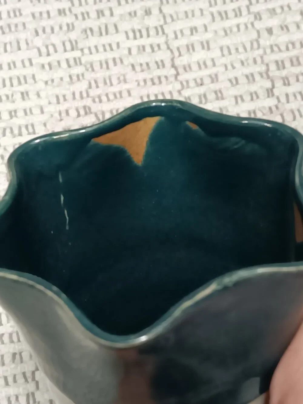 Handmade Artisan Pottery Fluted Edge 6